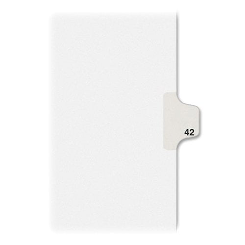 White 25/PK Title: 42 Avery 01042 Legal Exhibit Side Tab Divider Letter Size White 25/PK Title: 42 Avery 01042 Legal Exhibit Side Tab Divider Letter Size